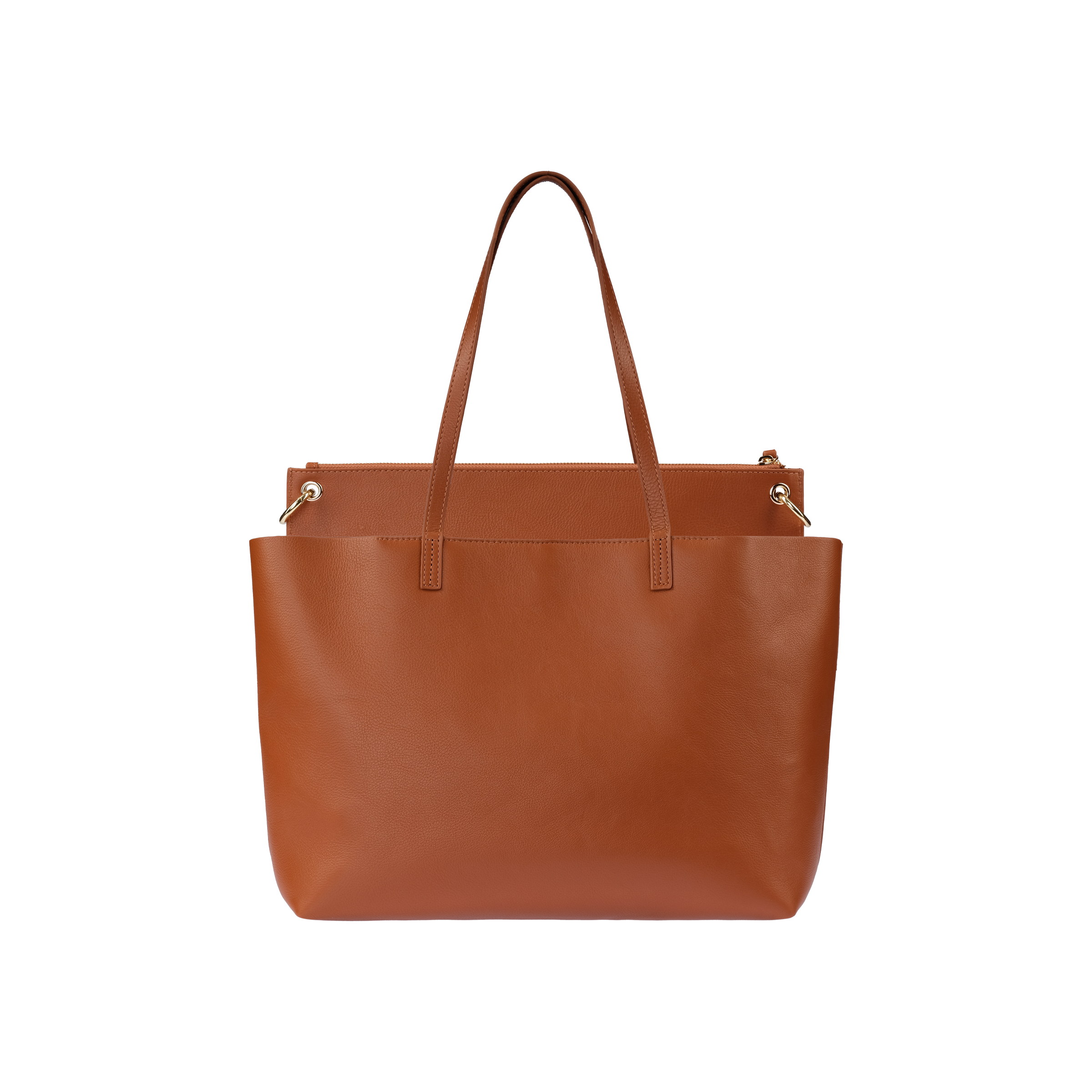 Gold hardware on the Lumi Bag in Burnished Amber
