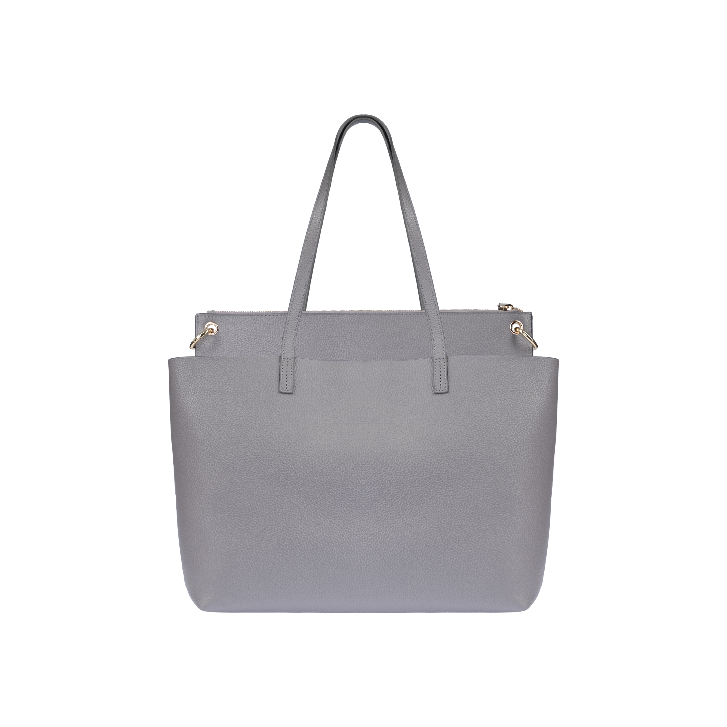 Luxury details on the Lumi Bag in Cool Grey