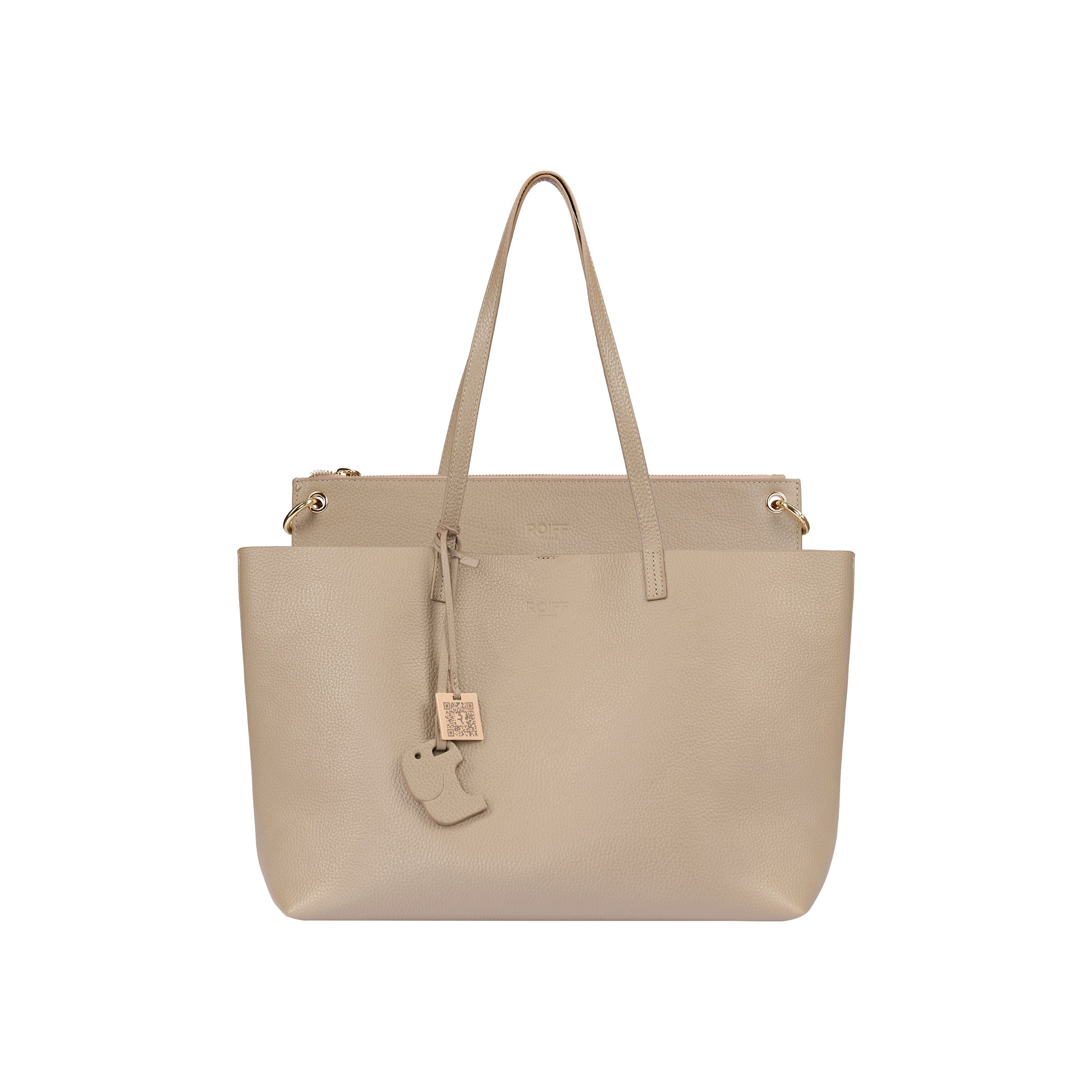 Lumi Bag in Elephant’s Breath with neutral tone leather
