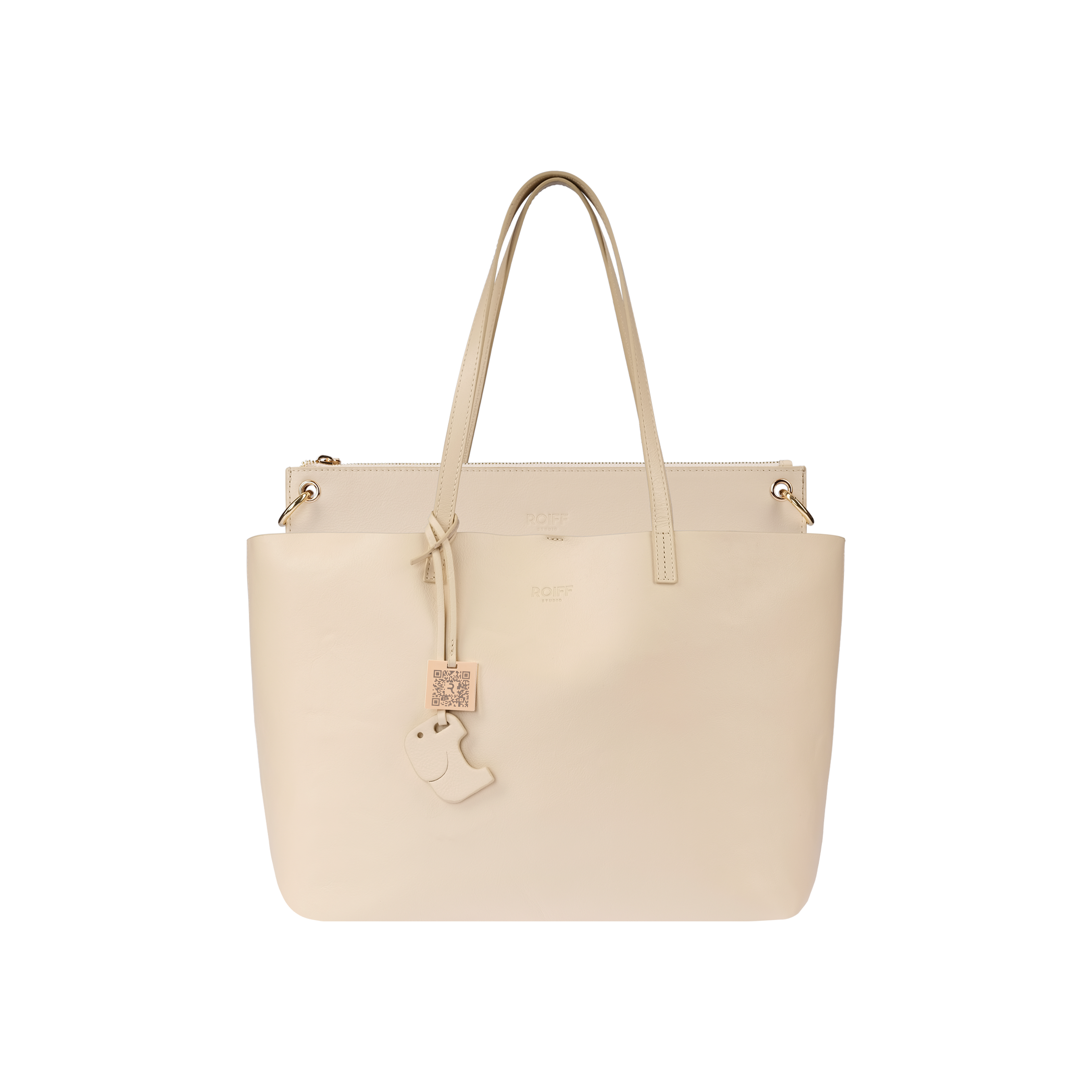 Lumi Bag in Ivory made from soft calfskin leather