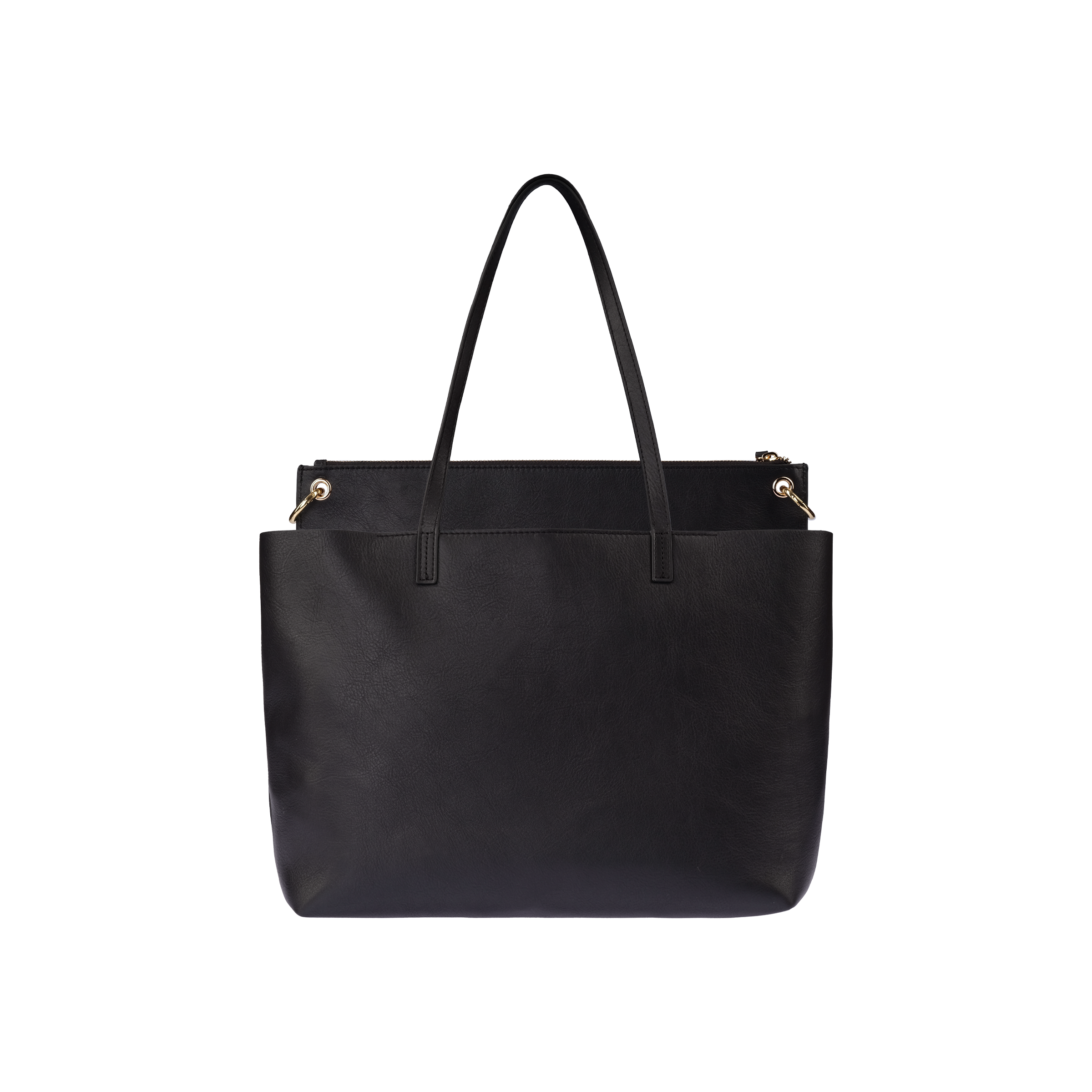 Durable tote design in Midnight leather