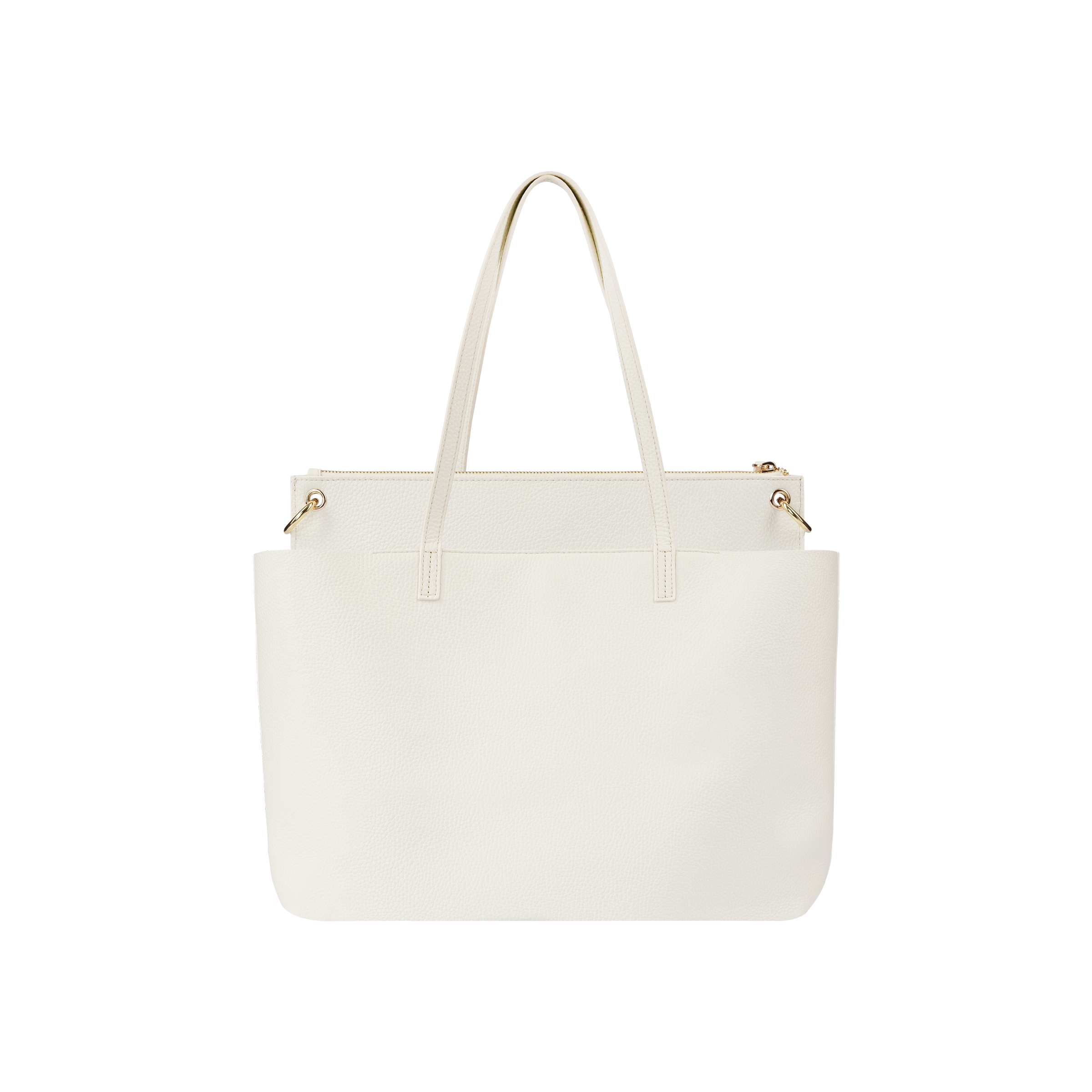 Soft and durable leather in Lumi Bag Off-White