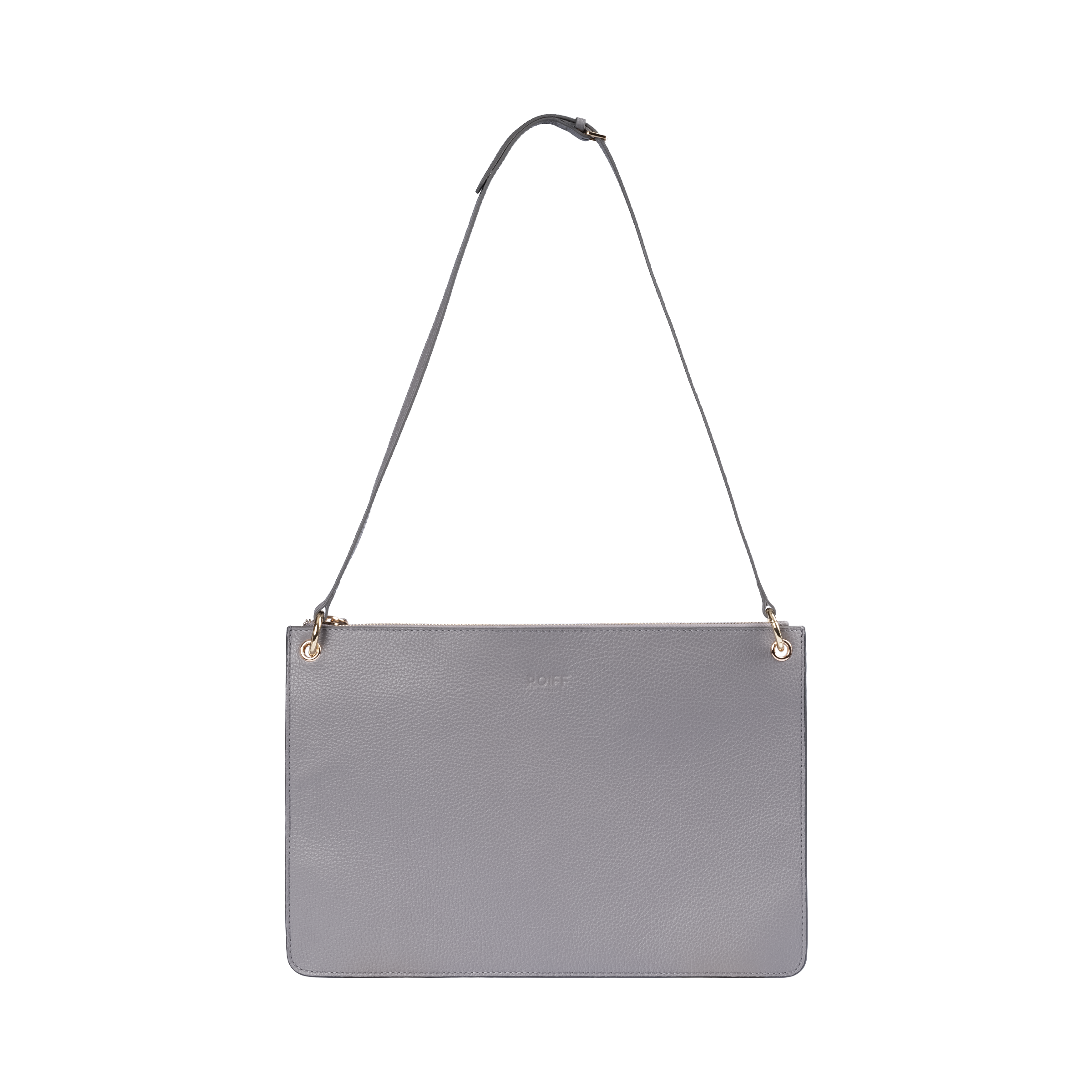 Milla Bag in Cool Grey crafted from full-grain leather